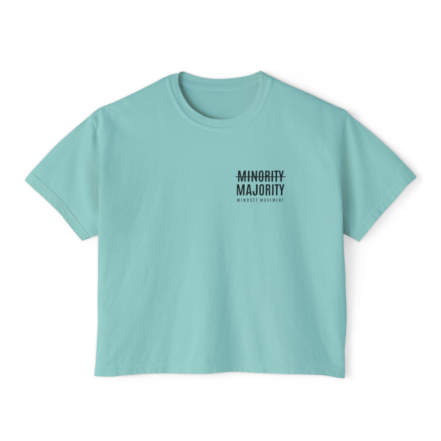 Women's Boxy Tee "Mindset Movement" Left chest