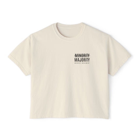 Women's Boxy Tee "Mindset Movement" Left chest